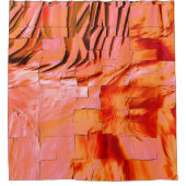 Abstraktes Mosaik, leicht geschnitzt und Perllachs Duschvorhang (Vorderseite)