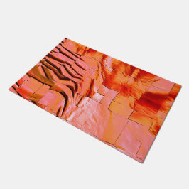 Abstraktes Mosaik, leicht geschnitzt und Perllachs Fußmatte