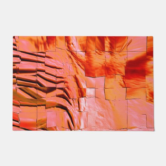 Abstraktes Mosaik, leicht geschnitzt und Perllachs Fußmatte (Vorderseite)