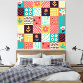 Abstraktes Mosaik Leinwanddruck (Insitu (Schlafzimmer))