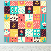 Abstraktes Mosaik Leinwanddruck (Insitu (Holzboden))