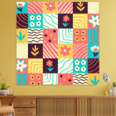 Abstraktes Mosaik Leinwanddruck (Insitu (Wohnzimmer))