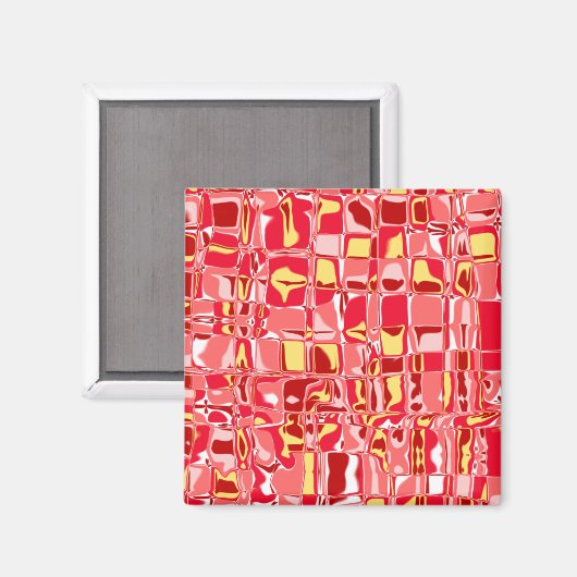 Abstraktes Mosaik Magnet (Vorderseite/Rückseite)