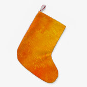 Abstraktes Mosaik Orange: helles Glanz Kleiner Weihnachtsstrumpf (Vorderansicht (hängend))