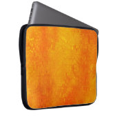 Abstraktes Mosaik Orange: helles Glanz Laptopschutzhülle (Vorne Rechts)