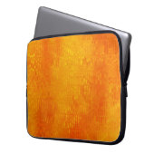 Abstraktes Mosaik Orange: helles Glanz Laptopschutzhülle (Vorderseite Links)