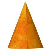 Abstraktes Mosaik Orange: helles Glanz Partyhütchen (Rückseite)