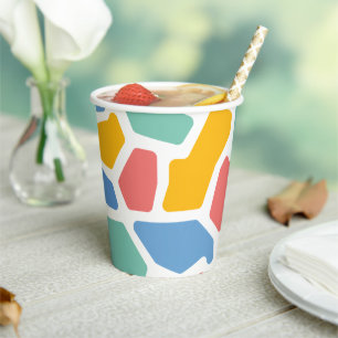 Abstraktes Mosaik Pappbecher