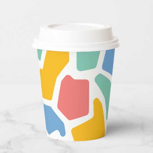 Abstraktes Mosaik Pappbecher (Links)