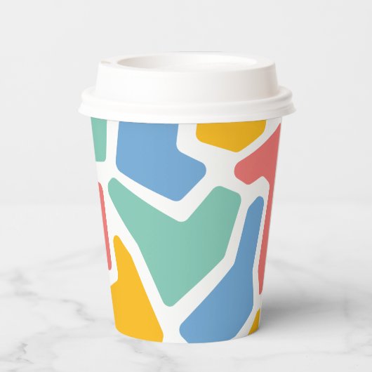 Abstraktes Mosaik Pappbecher (Rückseite)