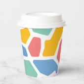 Abstraktes Mosaik Pappbecher (Vorderseite)