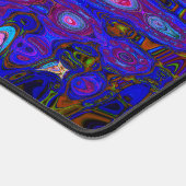 Abstraktes Mosaik-Rosa und blaues Wavy-Retro Schreibtischunterlage (Ecke)