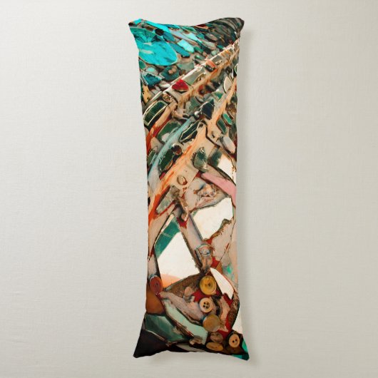 Abstraktes Mosaik Seitenschläferkissen (Vorderseite Vertikal)