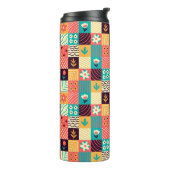 Abstraktes Mosaik Thermosbecher (Nach links gedreht)