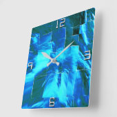 Abstraktes Mosaik zeichnend, Himmel oder leicht Al Quadratische Wanduhr (Winkel)