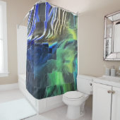 Abstraktes Mosaik zeichnend leicht geschnitzt und Duschvorhang (Beispiel)