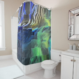 Abstraktes Mosaik zeichnend leicht geschnitzt und  Duschvorhang