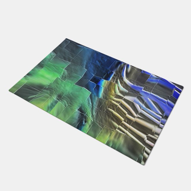 Abstraktes Mosaik zeichnend leicht geschnitzt und  Fußmatte (Schrägansicht)