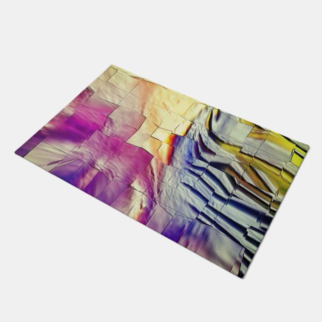 Abstraktes Mosaik zeichnend leicht geschnitzt und  Fußmatte (Schrägansicht)