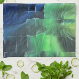 Abstraktes Mosaik zeichnend leicht geschnitzt und  Geschirrtuch