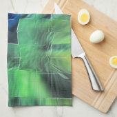 Abstraktes Mosaik zeichnend leicht geschnitzt und Geschirrtuch (Viertel Falte)