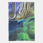 Abstraktes Mosaik zeichnend leicht geschnitzt und Geschirrtuch (Vertikal)