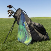 Abstraktes Mosaik zeichnend leicht geschnitzt und Golfhandtuch (Gras)