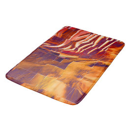 Abstraktes Mosaik zeichnend Rotgold Badematte