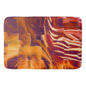 Abstraktes Mosaik zeichnend Rotgold Badematte (Vorderseite)