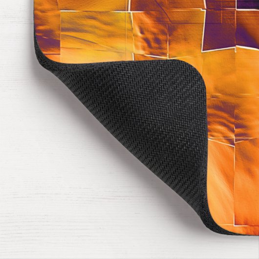 Abstraktes Mosaik zeichnend Rotgold Mousepad (Ecke)