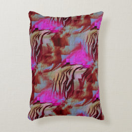 Abstraktes Mosaik zeichnend rustikal rosa und rost Dekokissen