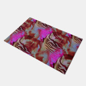 Abstraktes Mosaik zeichnend rustikal rosa und rost Fußmatte (Schrägansicht)