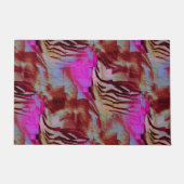 Abstraktes Mosaik zeichnend rustikal rosa und rost Fußmatte (Vorderseite)