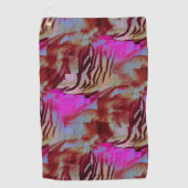 Abstraktes Mosaik zeichnend rustikal rosa und rost Golfhandtuch (Vorderseite)