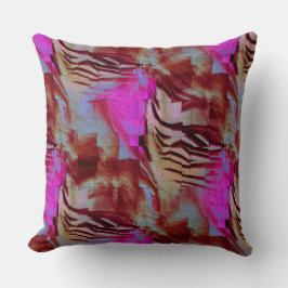 Abstraktes Mosaik zeichnend rustikal rosa und rost Kissen