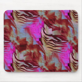 Abstraktes Mosaik zeichnend rustikal rosa und rost Mousepad