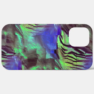 Abstraktes Mosaik zeichnend rustikales Grün und Bl Case-Mate iPhone Hülle