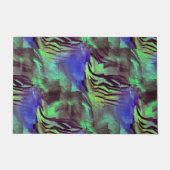 Abstraktes Mosaik zeichnend rustikales Grün und Bl Fußmatte (Vorderseite)