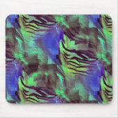 Abstraktes Mosaik zeichnend rustikales Grün und Bl Mousepad (Vorne)