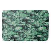 Abstraktes Mosaikbild in Korallentönen Badematte (Vorderseite)