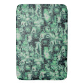 Abstraktes Mosaikbild in Korallentönen Badematte (Vorderseite Vertikal)