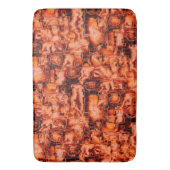 Abstraktes Mosaikbild in Korallentönen Badematte (Vorderseite Vertikal)