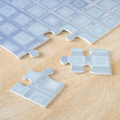 Abstraktes Mosaikblau: Glossy Background Puzzle (Seite)