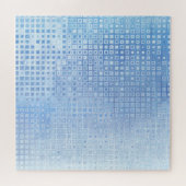 Abstraktes Mosaikblau: Glossy Background Puzzle (Horizontal)