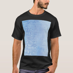 Abstraktes Mosaikblau: Glossy Background T-Shirt