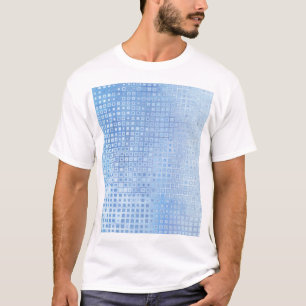Abstraktes Mosaikblau: Glossy Background T-Shirt