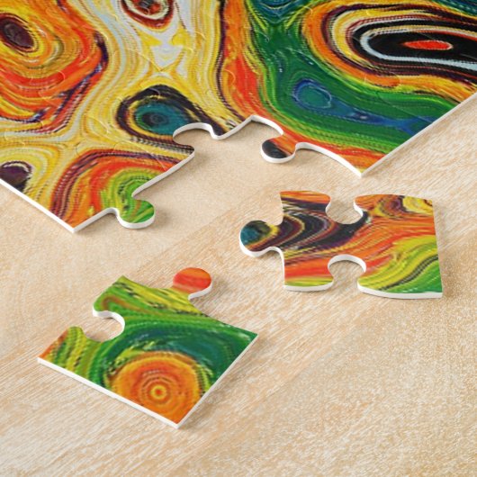 Abstraktes Mosaikfarbenes Malgeschenk Puzzle (Seite)