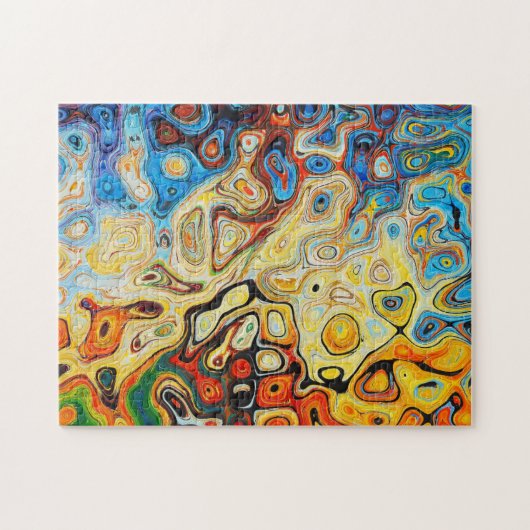 Abstraktes Mosaikfarbenes Malgeschenk Puzzle (Horizontal)