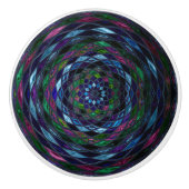 Abstraktes Mosaikglas #11 Keramikknauf (Vorderseite)