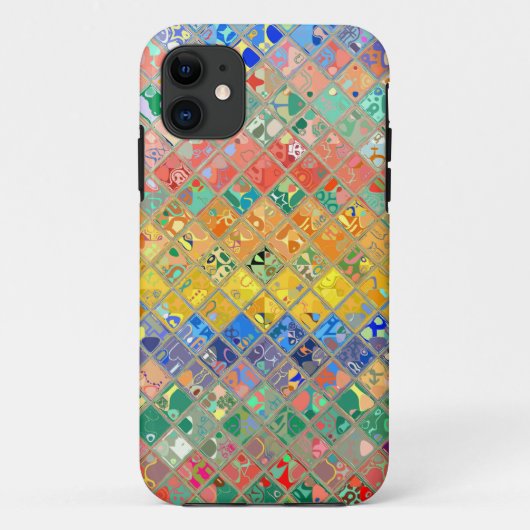 Abstraktes Mosaikglas-Muster Nr. 4 Case-Mate iPhone Hülle (Rückseite)